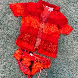 👼🏻5 for $20 👼🏻 Boys Hawaiian Shirt and Speedo